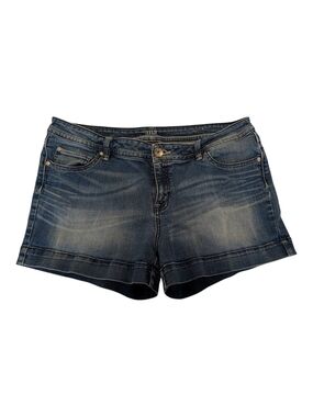 a.n.a Women's Denim Jean Shorts - Dark Blue Faded Wash